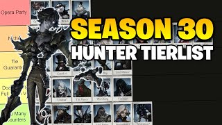 SEASON 30 HUNTER TIERLIST IDENTITY V [upl. by Oruntha]