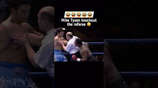 Mike Tyson knockout the referee 😂😂boxing shadowboxing miketyson boxingtraining trend shorts [upl. by Enirbas]