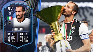 THE COMPLETE DEFENDER 💪🇮🇹 92 FUT Captains Giorgio Chiellini Player Review FIFA 22 Ultimate Team [upl. by Walrath]