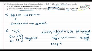 Termoquímica com estequiometria [upl. by Ellohcin891]