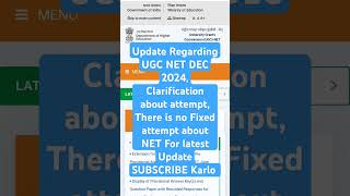 UPDATE Regarding UGC NET DEC 2024  Fixed AttemptNegative marking shorts shortsfeed short feed [upl. by Amerak]