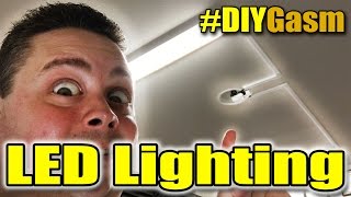 How To Install Cheap LED Shop Lamps Using Existing Lighting Fixture Power  Barnacules [upl. by Dituri29]