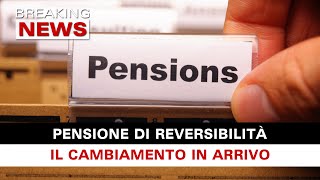 La Pensione di Reversibilità Il Cambiamento In Arrivo [upl. by Airod]