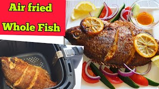 Tasty Air Fryer Whole Fish Recipe How To Fry COOK Tilapia In Air Fryer EASY Air fried Tilapia [upl. by Anuhsal315]