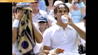 Hrbaty Federer Changeover [upl. by Ashbaugh]