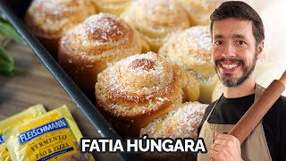 FATIA HÚNGARA  Receita de pão doce de coco com miolo molhadinho [upl. by Tapes153]