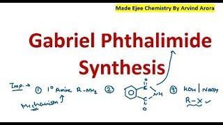 GABRIEL Phthalimide Reaction amp MechanismRNH2 Amine FormationJEE Advanced  Mains [upl. by Maon]