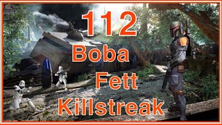 Battlefront 2 Boba Fett 112 killstreak on Kashyyyk [upl. by Oona177]