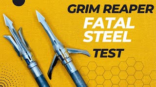 GRIM REAPER FATAL STEEL 15quot 125 gr Broadhead Test [upl. by Jakie640]