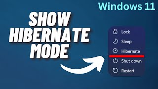 How to Show Hibernate in Power Menu on Windows 11 [upl. by Ohnuj887]