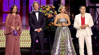 SNL stars Kristen Wiig Maya Rudolph Seth Meyers and Bowen Yang roast Lorne Michaels at the Emmys [upl. by Juno]