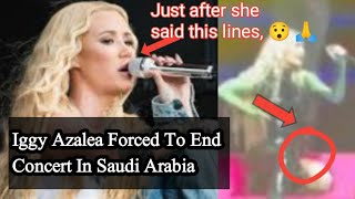 Iggy Azalea Forced To End Concert In Saudi ArabiaSN Shaani TV [upl. by Einatsed]