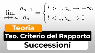 Teorema Criterio del Rapporto successioni Teoria  Esempio  Dimostrazione  Successioni Analisi 1 [upl. by Namreh210]