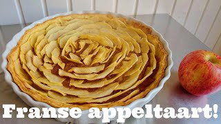 Recept voor Franse Appeltaart met een roos van appels  Bakken met Bastaart [upl. by Westphal]