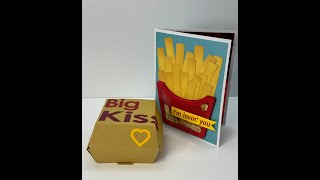 French Fry Valentines Day Card with Burger Box [upl. by Helaine]