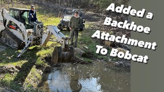 Bobcat Backhoe Loader Attachment  Fabrication amp Attaching [upl. by Yrebmik]