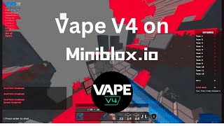 Vape V4 for Miniblox the realest Minecraft [upl. by Rofotsirk]