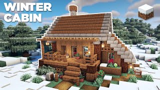 Winter Cabin Tutorial ❄️  How to Build a Cozy Winter House  Minecraft [upl. by Eoj]