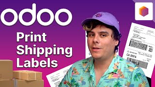 Print Shipping Labels  Odoo Inventory [upl. by Drahsir]