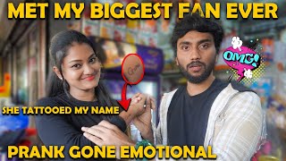 She Tattooed My Name🤯 Met My Biggest Fan Ever😍Prank Gone Emotional❤️ Kovai360 [upl. by Micheal756]