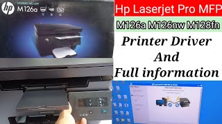 hp laserjet pro mfp m126a m126nw m128fn installation  hp printer driver download and install Hindi [upl. by Odnalo963]