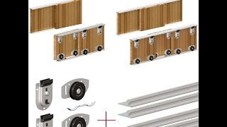 Ares Wardrobe Sliding Door gear  track kit for bottom rolling setup for DIY  Buller Ltd [upl. by Yak376]