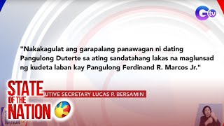 Malacañang pumalag sa pagkuwestiyon ni ExPres Rodrigo Duterte kung bakit sinusuportahan  SONA [upl. by Larrej]