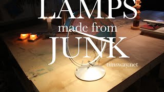 How to Make Lamps from quotJunkquot and other Upcycled Stuff [upl. by Hoon]