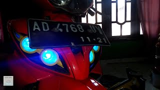 pasang lampu tambahan atau lampu variasi di jupiter z tameng jupiter robot [upl. by Airam606]