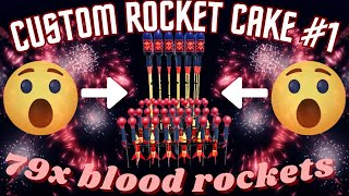 Custom rocket cake 1 79x blood rockets in fireworks playground Roblox [upl. by Link]