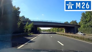 M26 Motorway  Westbound  M20 Addington to M25 Sevenoaks [upl. by Arenahs1]