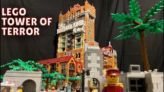 LEGO TOWER OF TERROR Disney World EVERY DETAIL [upl. by Vanessa]