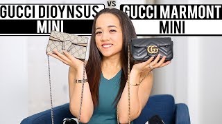 Gucci Marmont Vs Gucci Dionysus The ULTIMATE Mini Bag Review [upl. by Airda]