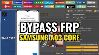 BYPASS FRP ACCOUNT GOOGLE SAMSUNG A03 CORE [upl. by Assirehc328]