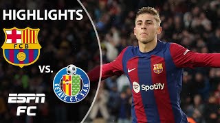 Barcelona vs Getafe  LALIGA Highlights  ESPN FC [upl. by Coridon]