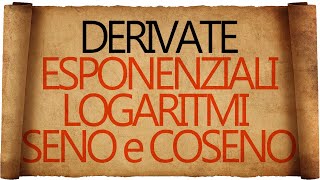 Derivate delle funzioni elementari  seno  coseno esponenziale e logaritmo [upl. by Savina155]