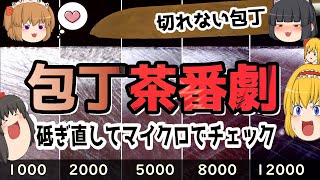 包丁砥ぎ直し劇場 『刃の黒幕1000番～30000番で砥ぎ直し、マイクロスコープで拡大チェックしてみた』 [upl. by Aivataj]