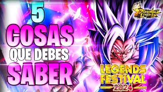 5 COSAS que DEBES SABER ANTES del LEGENDS FESTIVAL 2024 🔥  Dragon Ball Legends [upl. by Anrak]