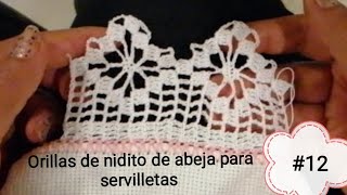 orillas de nidito de abeja 12 a crochet fáciles y bonitas el paso a paso [upl. by Pollak]