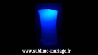 led sous table sans fil multicolore www sublimemariage fr [upl. by Eeldarb]