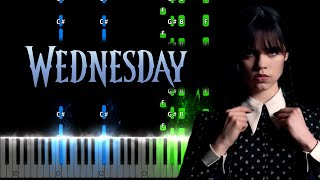 Wednesday Plays Cello  Vivaldi  Four Seasons Winter Piano Tutorial [upl. by Durnan]