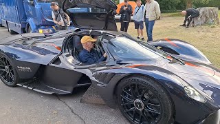 Adrian Newey leaving Goodwood Festival of Speed in his Aston Martin Valkyrie [upl. by Aneroc]