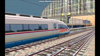 OpenBVE HD Siemens Velaro RUS Sapsan Сапсан IGBT AC Traction Motor Sounds [upl. by Irtimid]