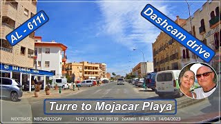 Dashcam drive AL6111 from Turre to Mojacar Playa Spain [upl. by Arinaj932]