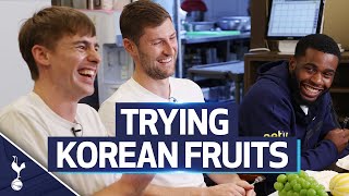 Ben Davies amp Japhet Tanganga try REAL KOREAN FRUITS with the Korean Englishman 🇰🇷 [upl. by Amsirhc737]