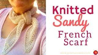 Knitted Sandy French Scarf  How To Knit A Scarf  Its a Wrap Yarn Red Heart [upl. by Kcarb]