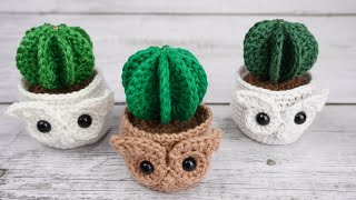 CACTUS PEQUEÑO REDONDO TEJIDO A CROCHET [upl. by Celina620]