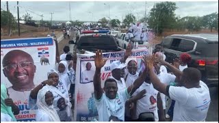 WOW WALEWALE PEOPLE FOLLOW DR BAWUMIA EVEN IN THE RAINS [upl. by Dyrrej]