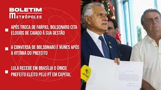 Bolsonaro cita elogios de Caiado à sua gestão Lula recebe o único prefeito eleito pelo PT [upl. by Heron]