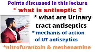 urinary tract antiseptics  antiseptics  nitrofurantoin amp methenamine MOA in simple english [upl. by Kjersti356]